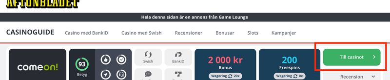 Affiliatelänk hos Aftonbladet