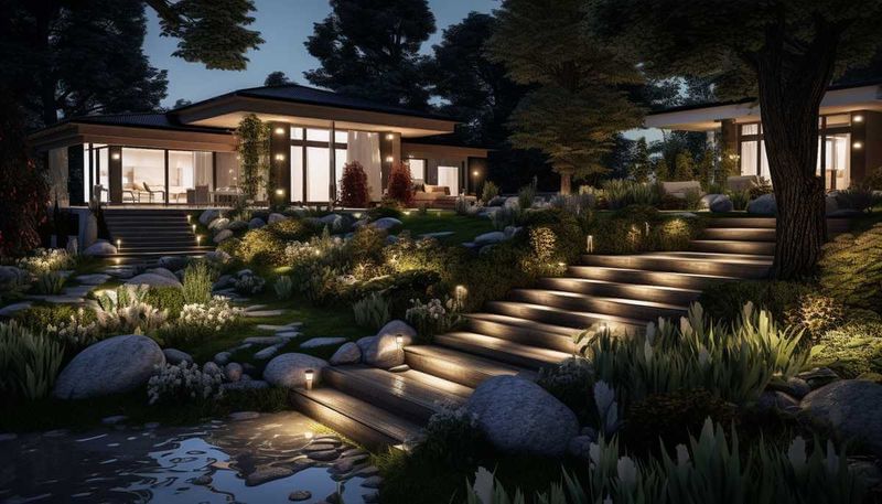 Smart led-belysning i trädgården